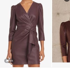 Rebecca Taylor LS vegan leather dress